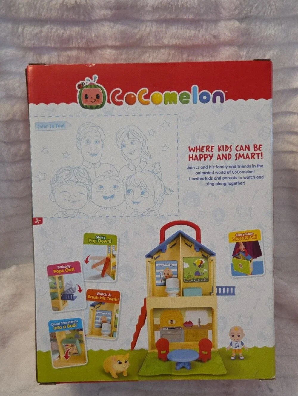 Cocomelon Pop N' Play House Kids Playset - Yellow and Blue - Picture 2 of 7